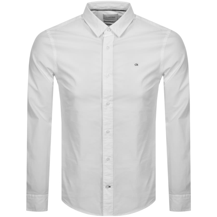 Alternative Image for ProductCalvin Klein Poplin Long Sleeved Shirt White1